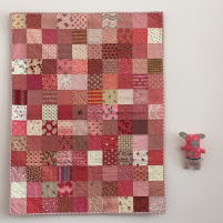 Babyquilt roze met hartendiefje