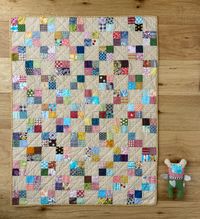 multicolor babyquilt met hartendiefje